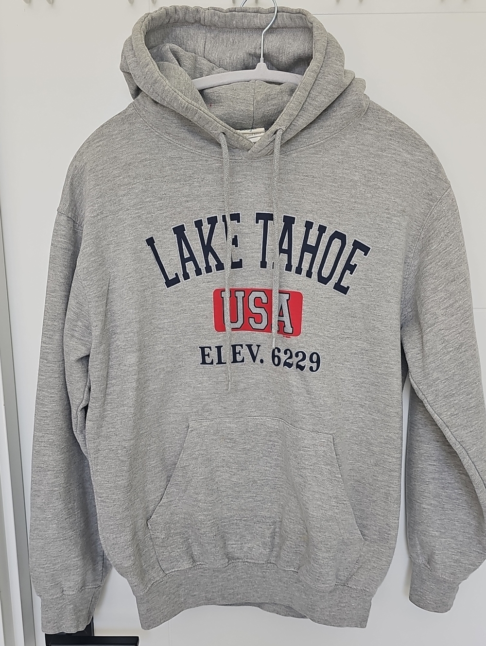 Lake Tahoe USA Gray Hoodie Sweatshirt Sz Small
